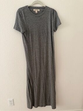 Charcoal Heather Short Sleeve Maxi Dress